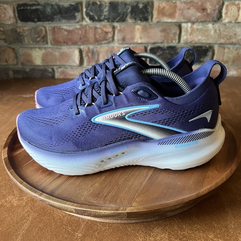 Brooks Glycerin GTS 22 Womens 8 Wide Blue Max Cushioned Running Shoes Sneakers - Picture 12 of 16